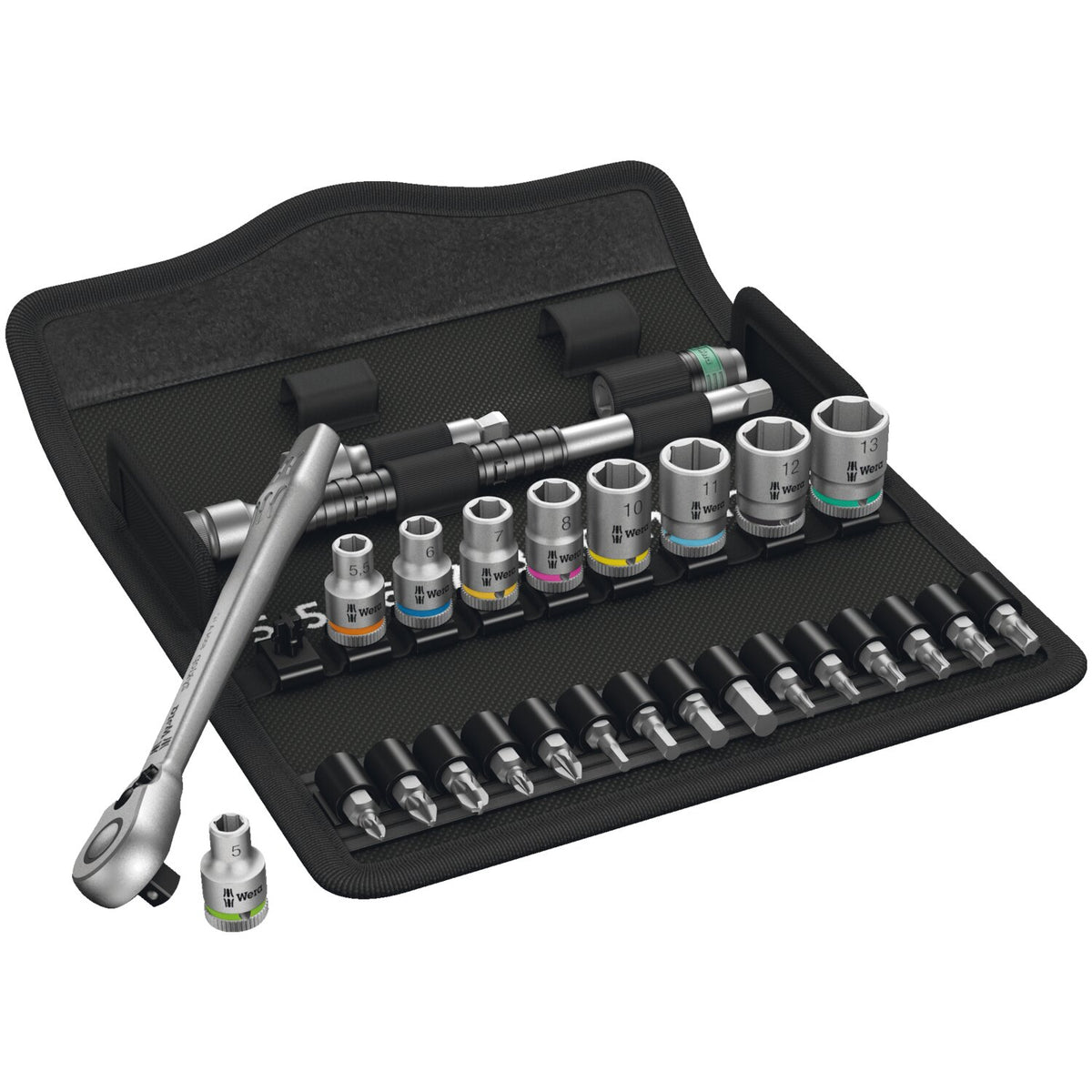 Wera Zyklop ratchet switch kit 28 pcs - 1/4" drive - Metric