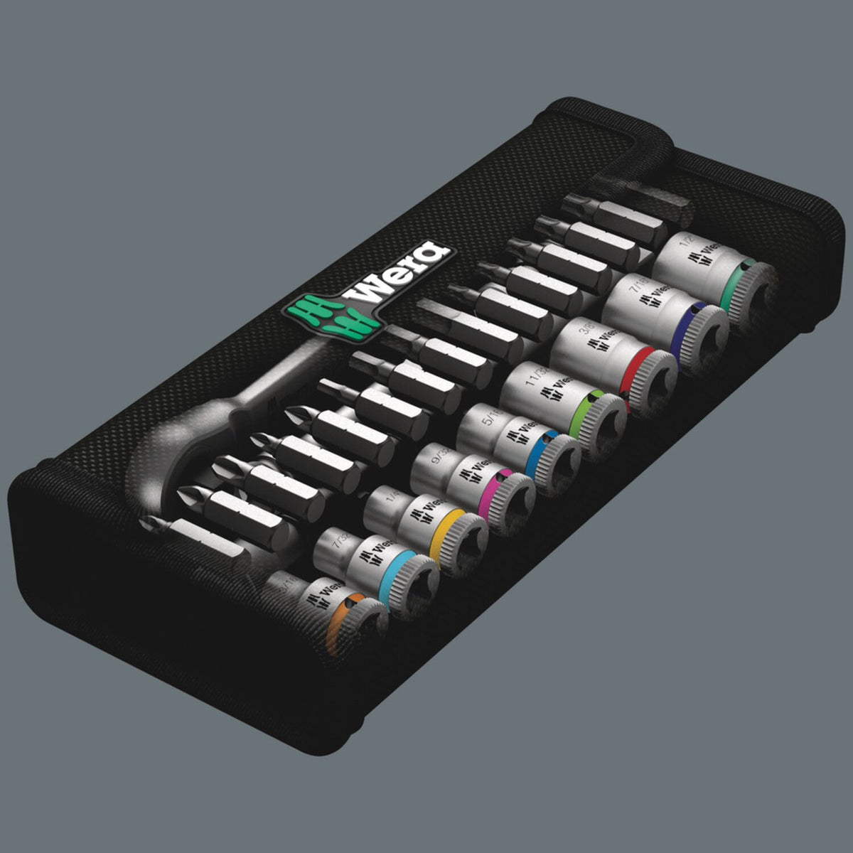Wera Zyklop ratchet switch kit 28 pcs - 1/4" drive - US Sizes