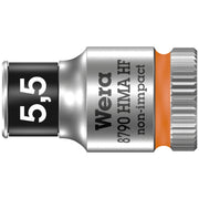 Wera Zyklop 1/4" socket with holding function - Metric 5.5