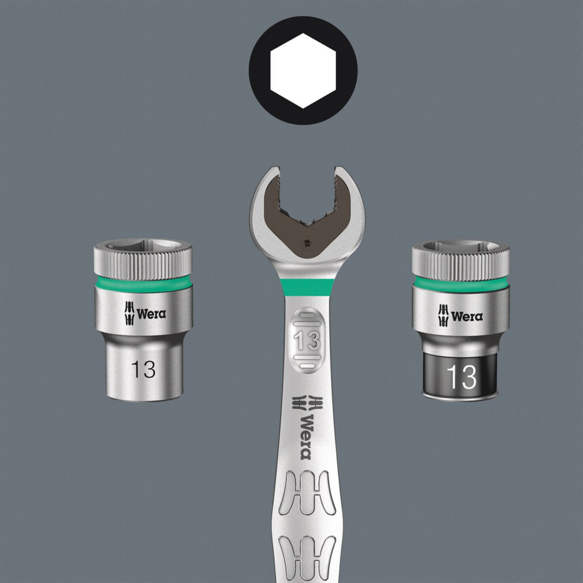 Wera Zyklop 1/4" Hex socket bit w/ holding function US sizes