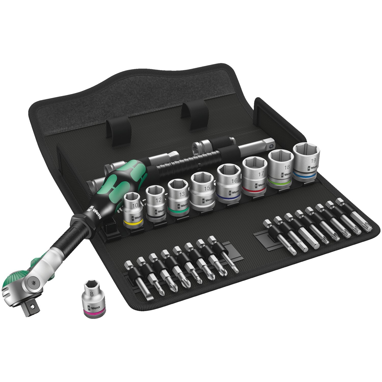 Wera Zyklop ratchet kit 29 pcs - 3/8" drive Metric sizes