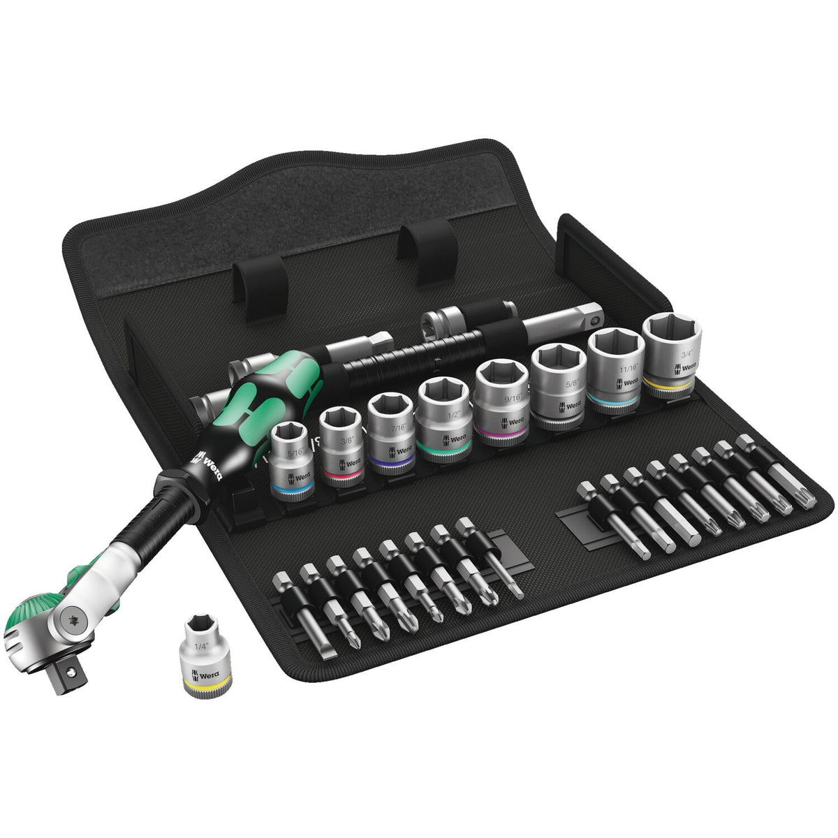 Wera Zyklop ratchet kit 29 pcs - 3/8" drive US sizes