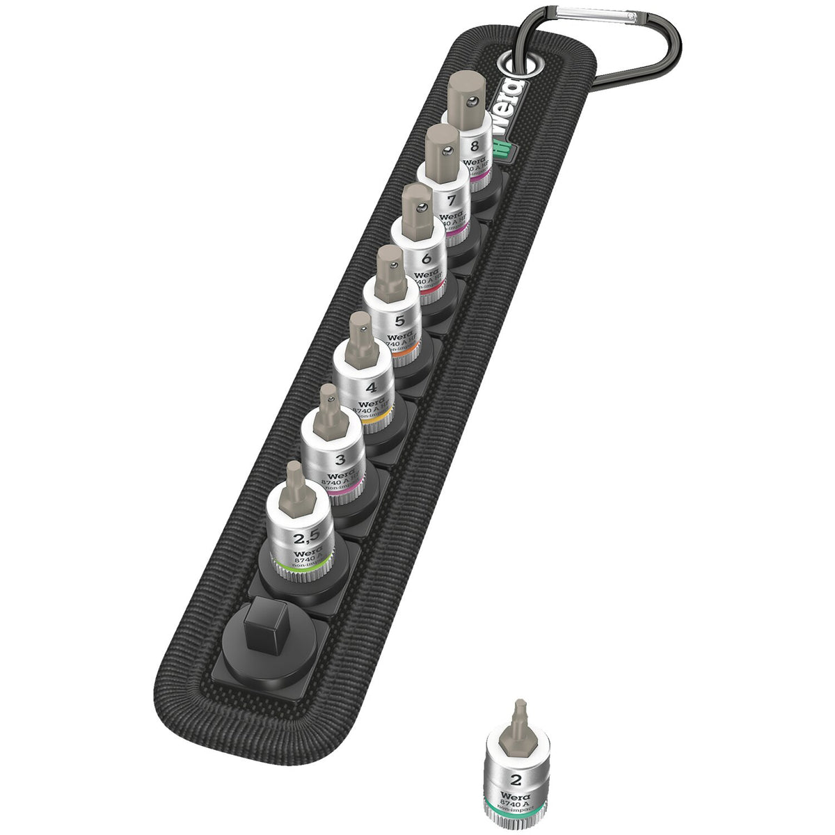 Wera socket belt with 3/8" drive Hex sockets - Metric