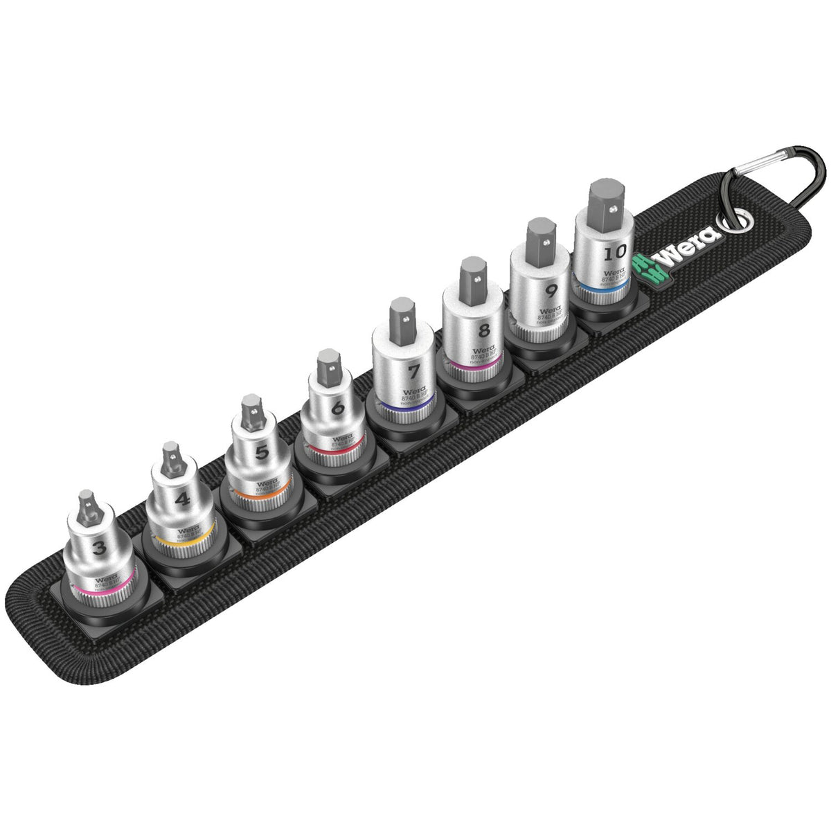 Wera socket belt with 3/8" drive Hex sockets - Metric