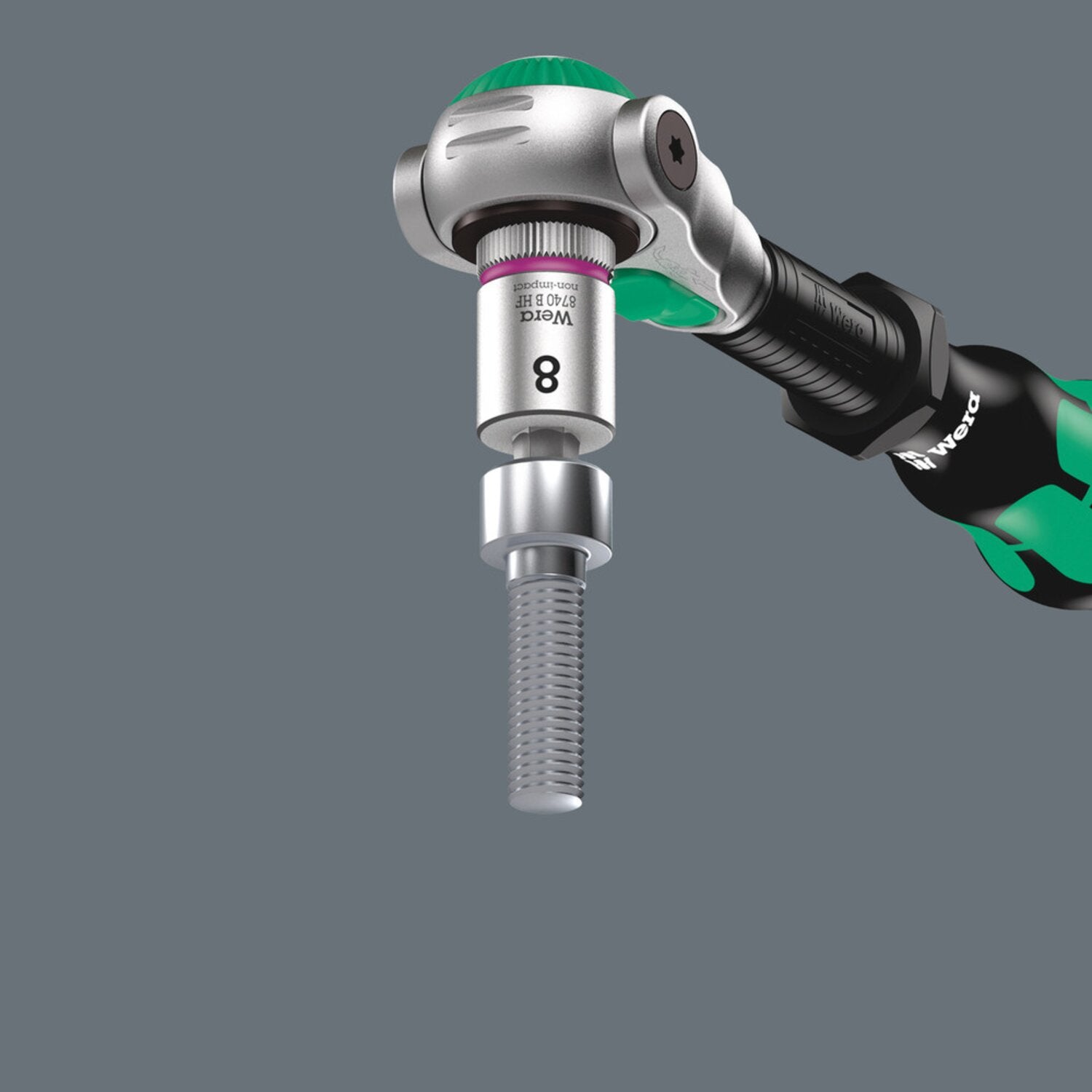 Wera socket belt with 3/8" drive Hex socket bits - US sizes