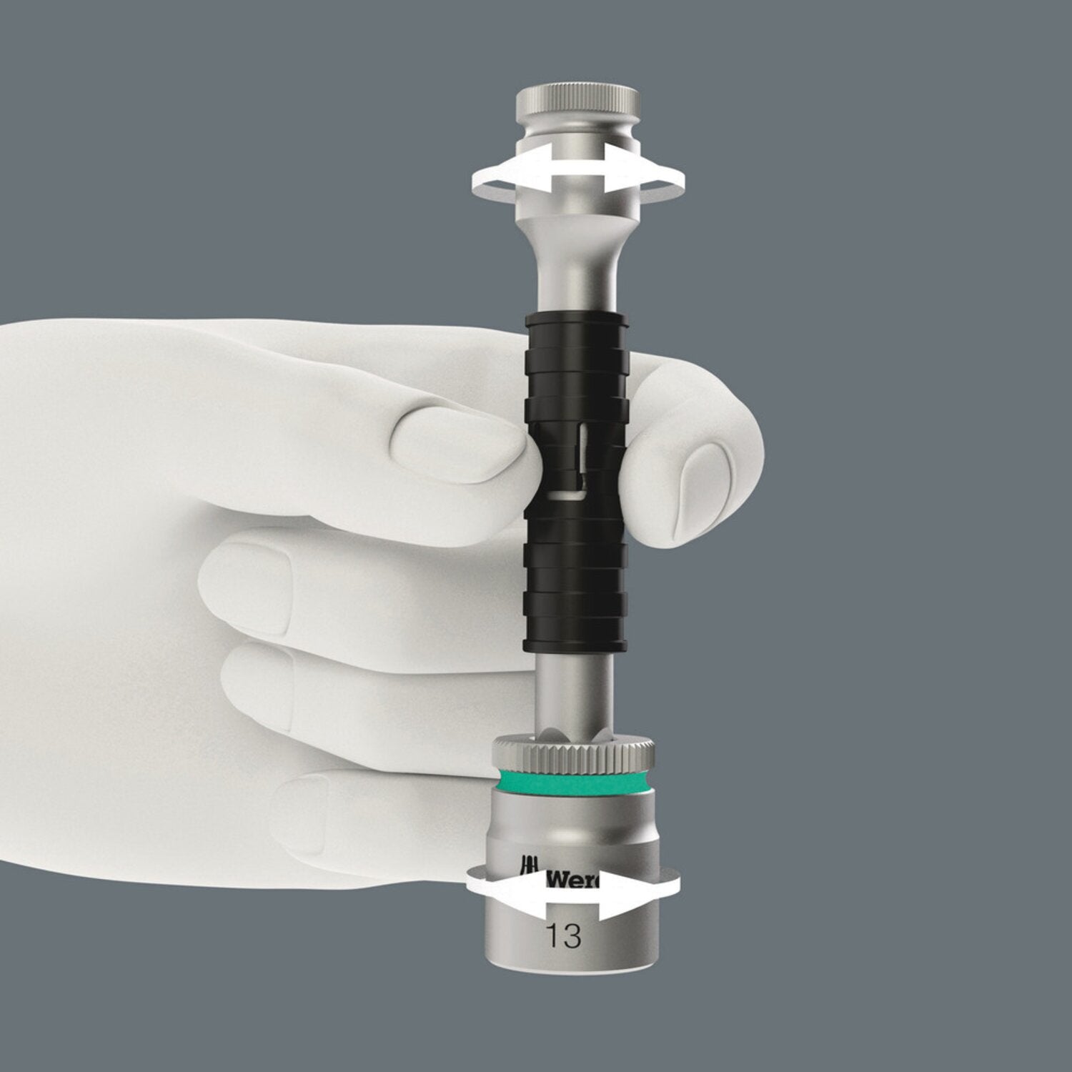 Wera Zyklop 3/8" flexible lock long extension 200mm