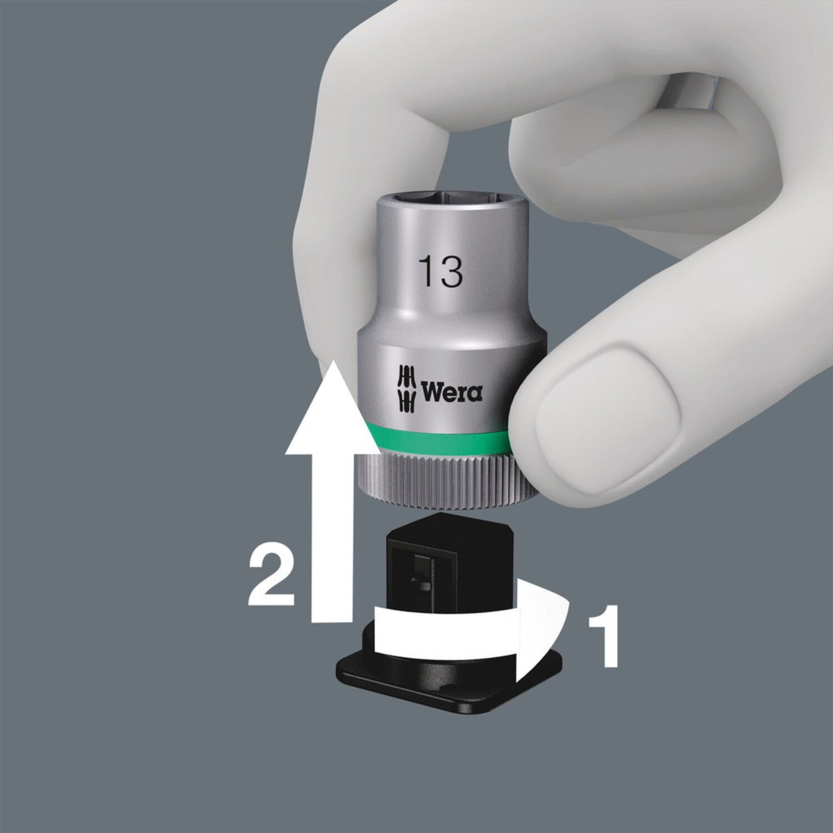 Wera Zyklop 1/2" drive extended Hex socket bit set - Metric