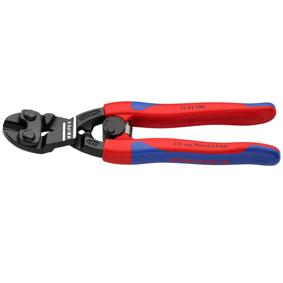 Knipex compact bolt cutter with 20° angled head
