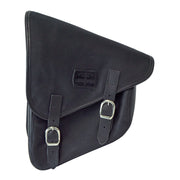 Longride swingarm bag - Black waxed cotton