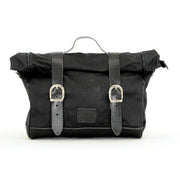 Longride 'Old Chopper' waxed cotton saddlebag - Black
