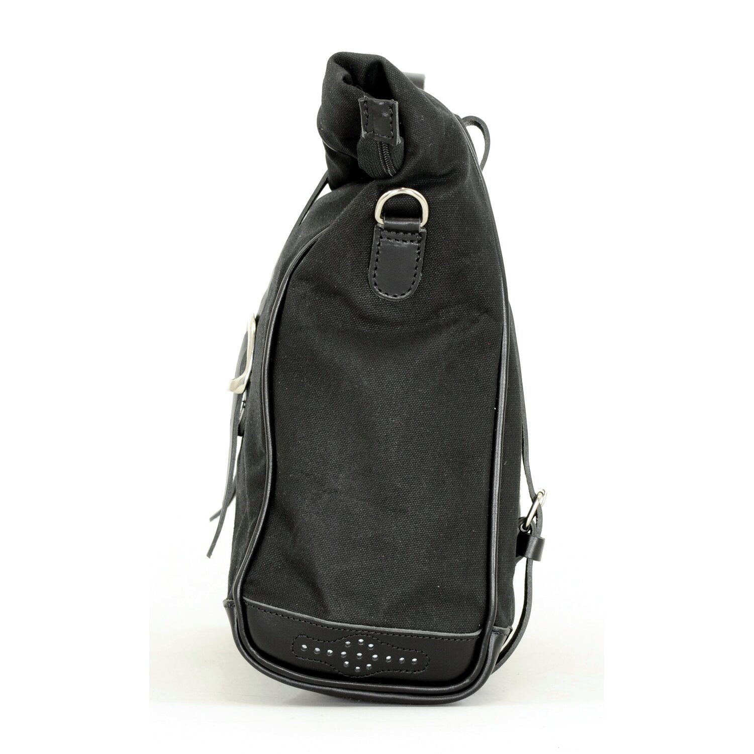 Longride 'Old Chopper' waxed cotton saddlebag - Black