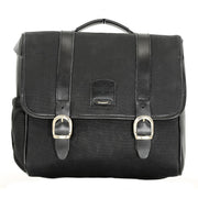 Longride 'Classic'' waxed cotton saddlebag - Black
