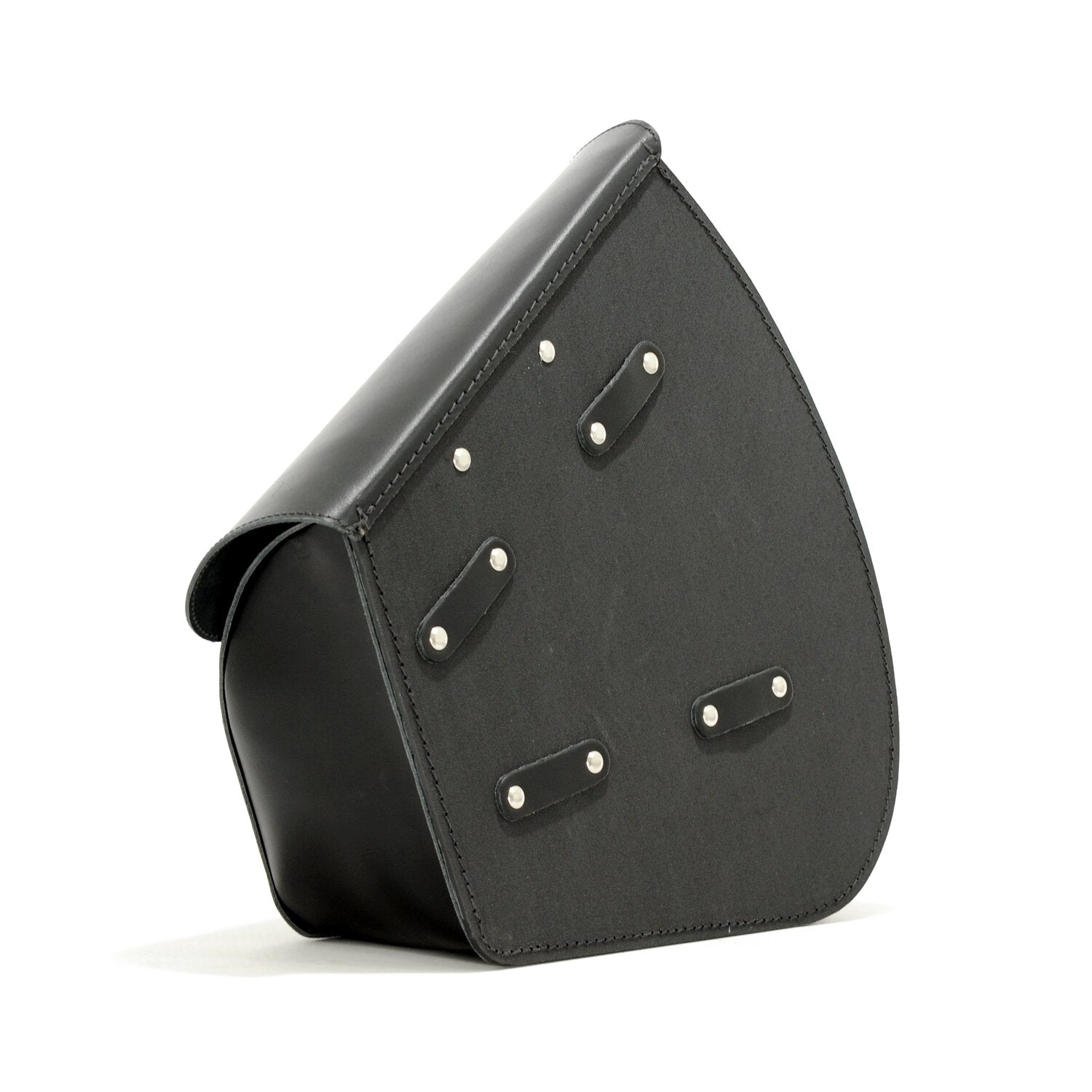 Longride swingarm bag - Smooth black leather - 7 liter