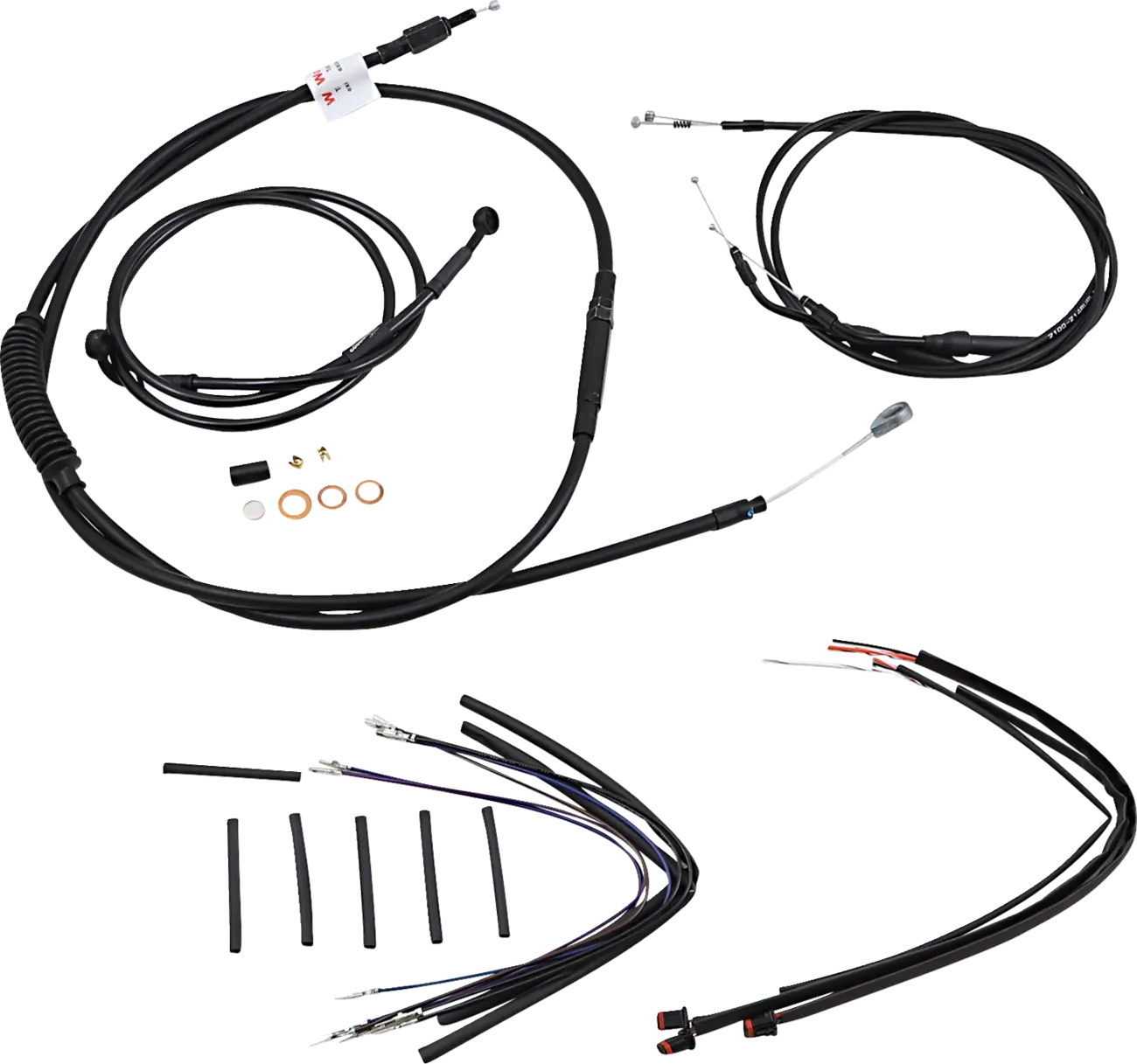 Burly Brand Jail Bar Cable Kit for 12" Handlebars