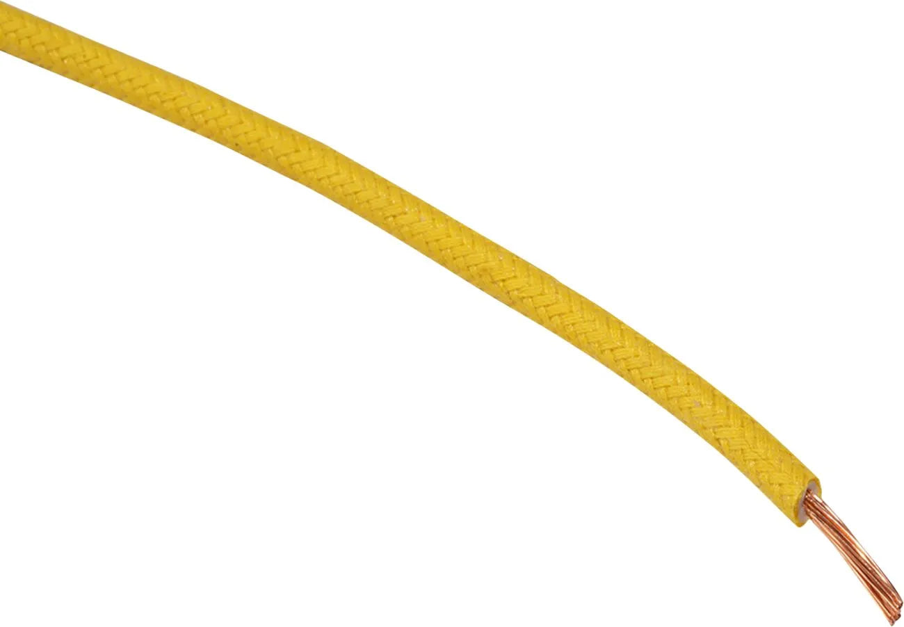 Namz Fabric-braided Hook-up Wire - 16 Awg Yellow