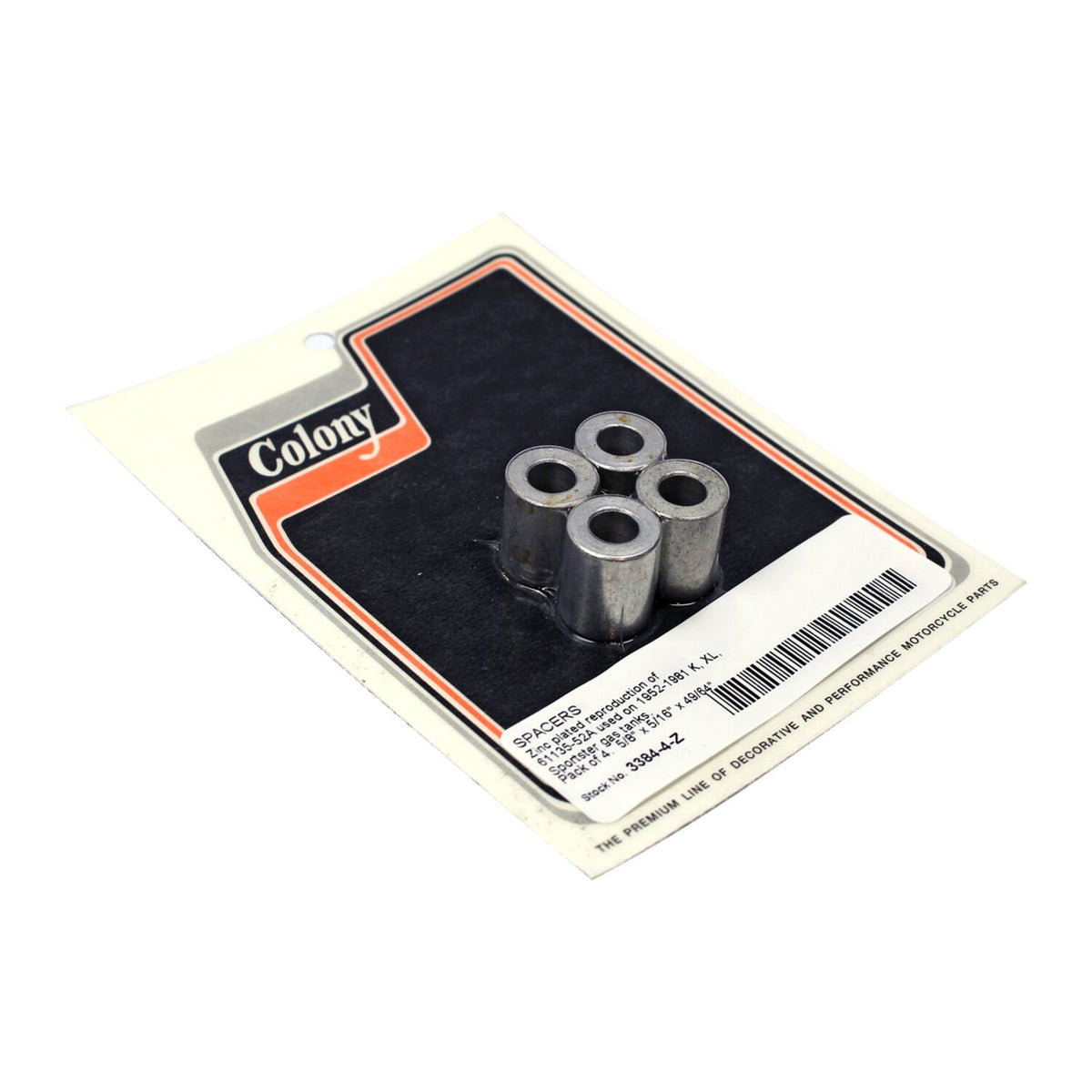 Colony gas tank spacer set (4) zinc