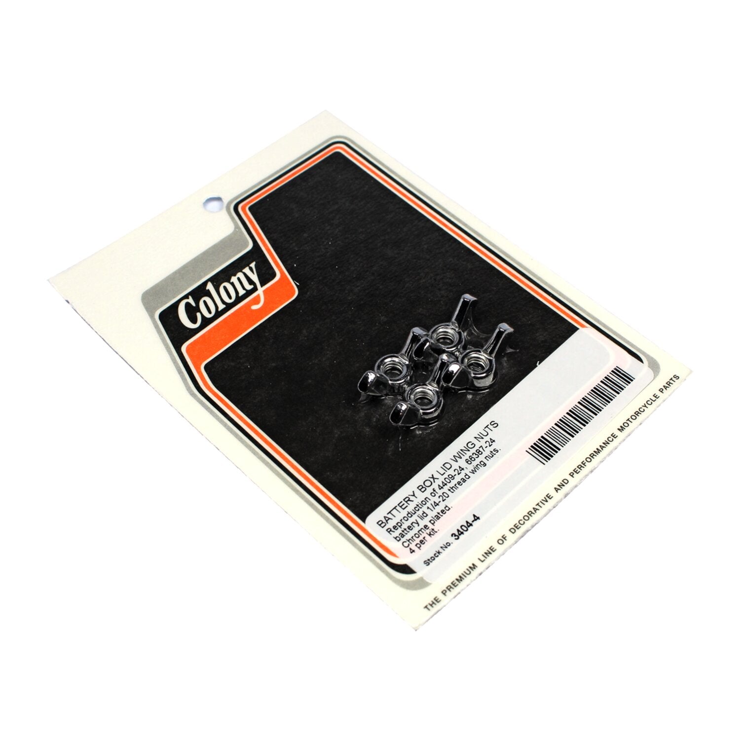 Colony 45" battery box lid wing nuts - Chrome