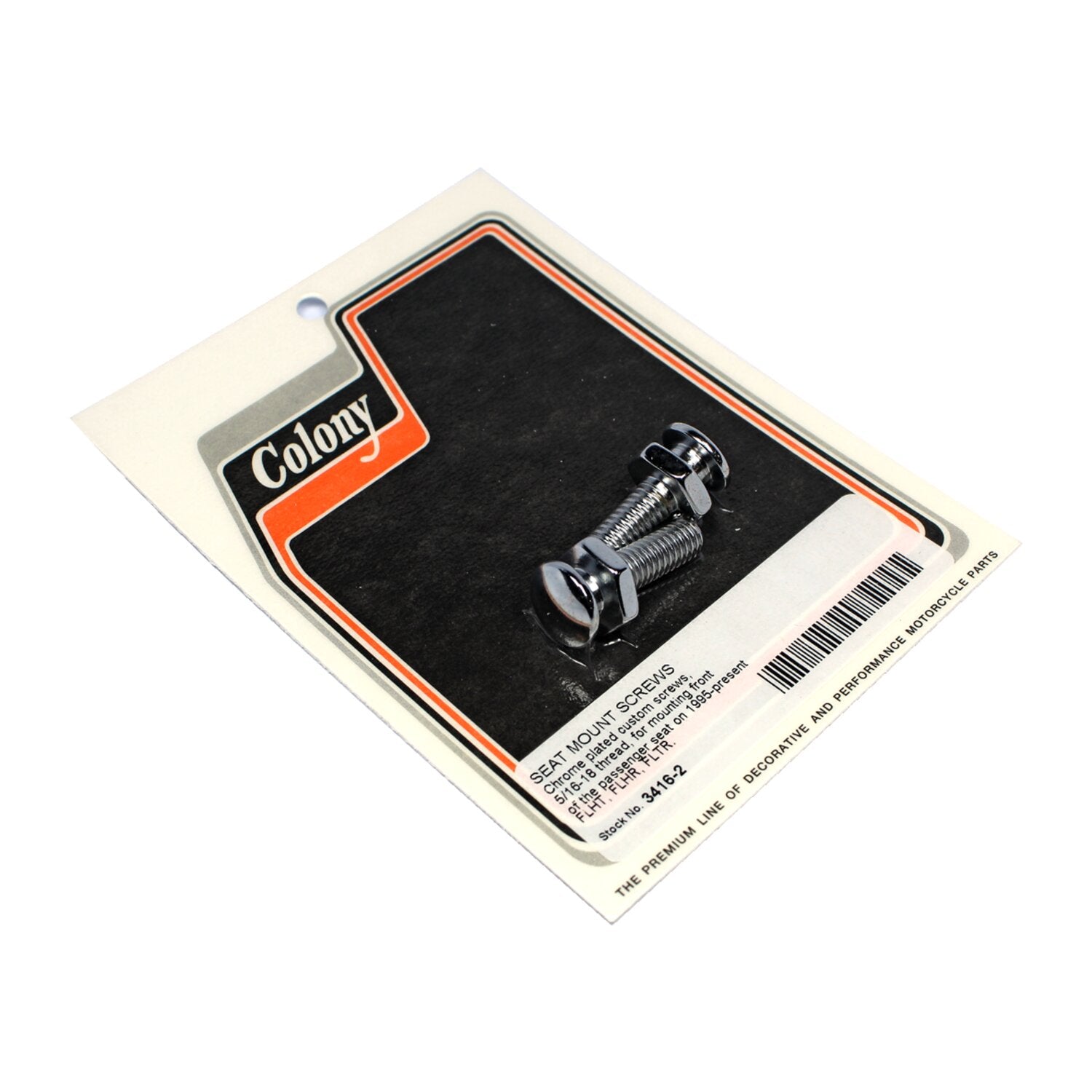 Colony passenger seat mount screw set - Chrome