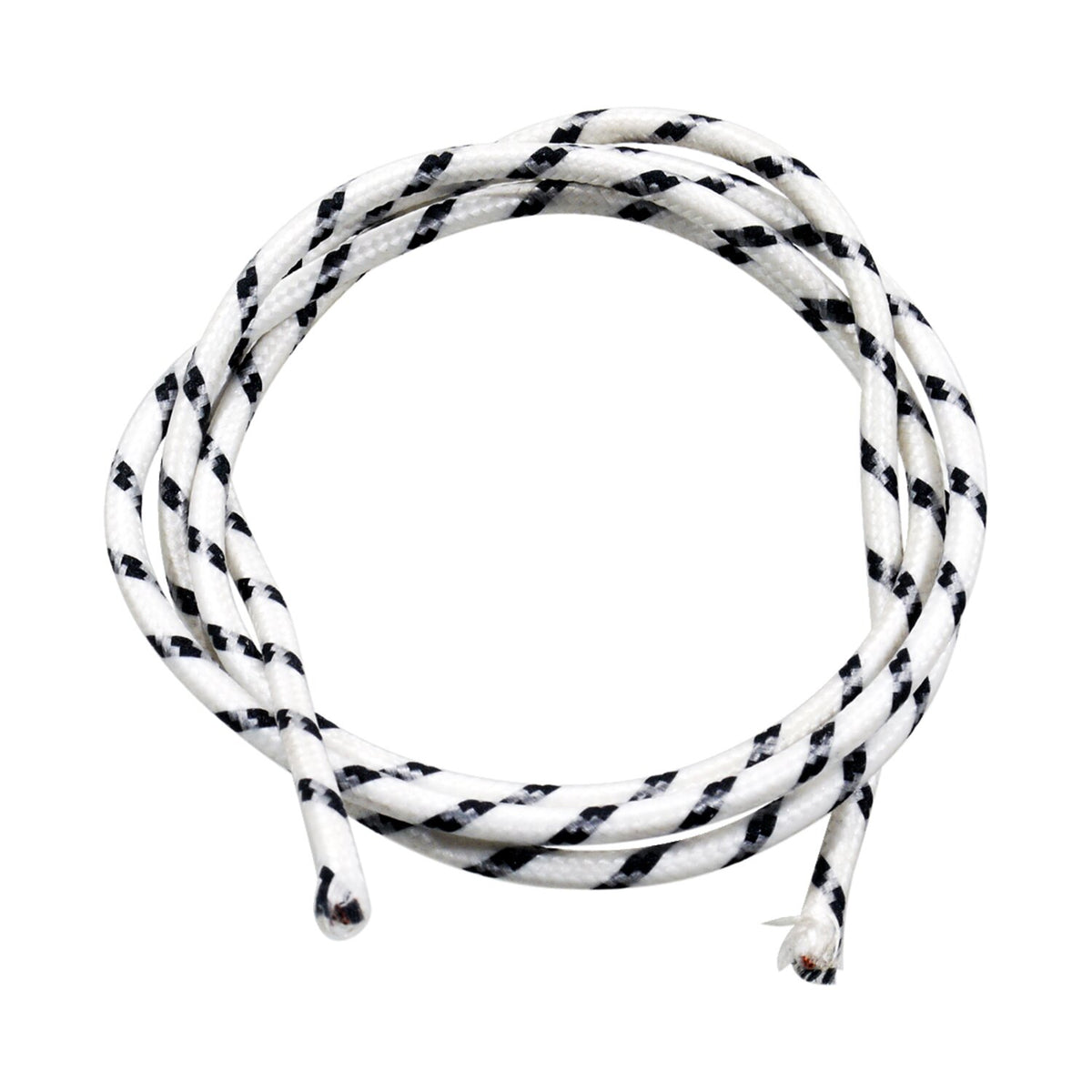 MCS Classic cloth covered wiring 25ft - roll - White/black