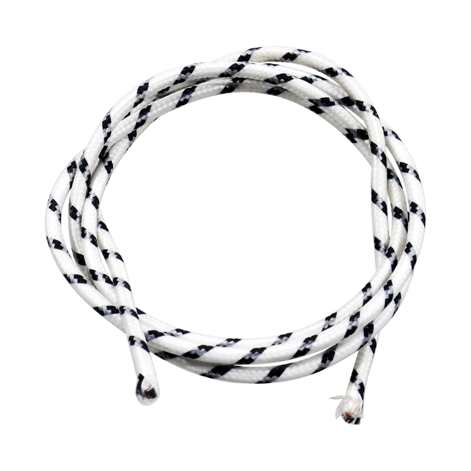 MCS Classic cloth covered wiring 25ft - roll - White/black