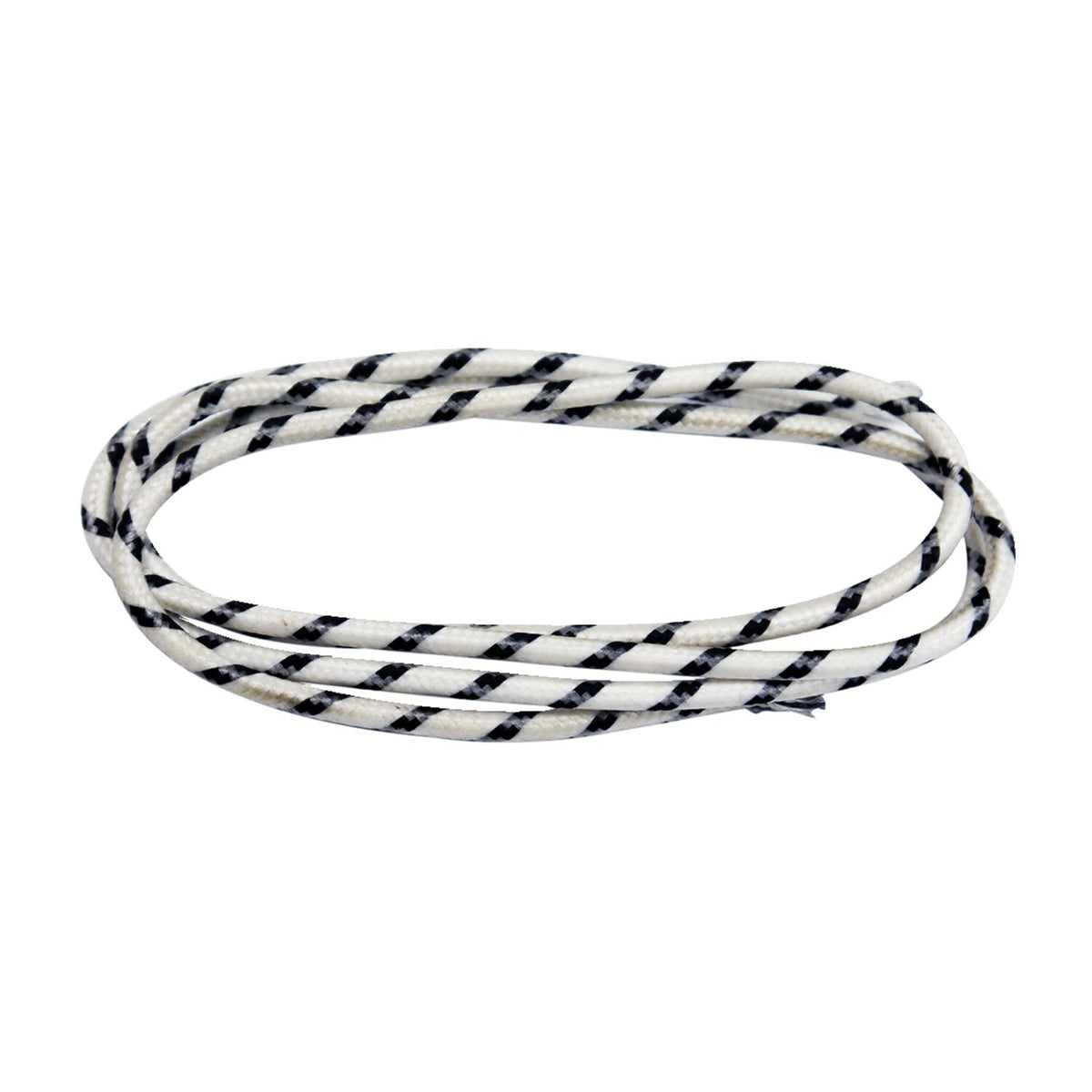 MCS Classic cloth covered wiring 25ft - roll - White/black