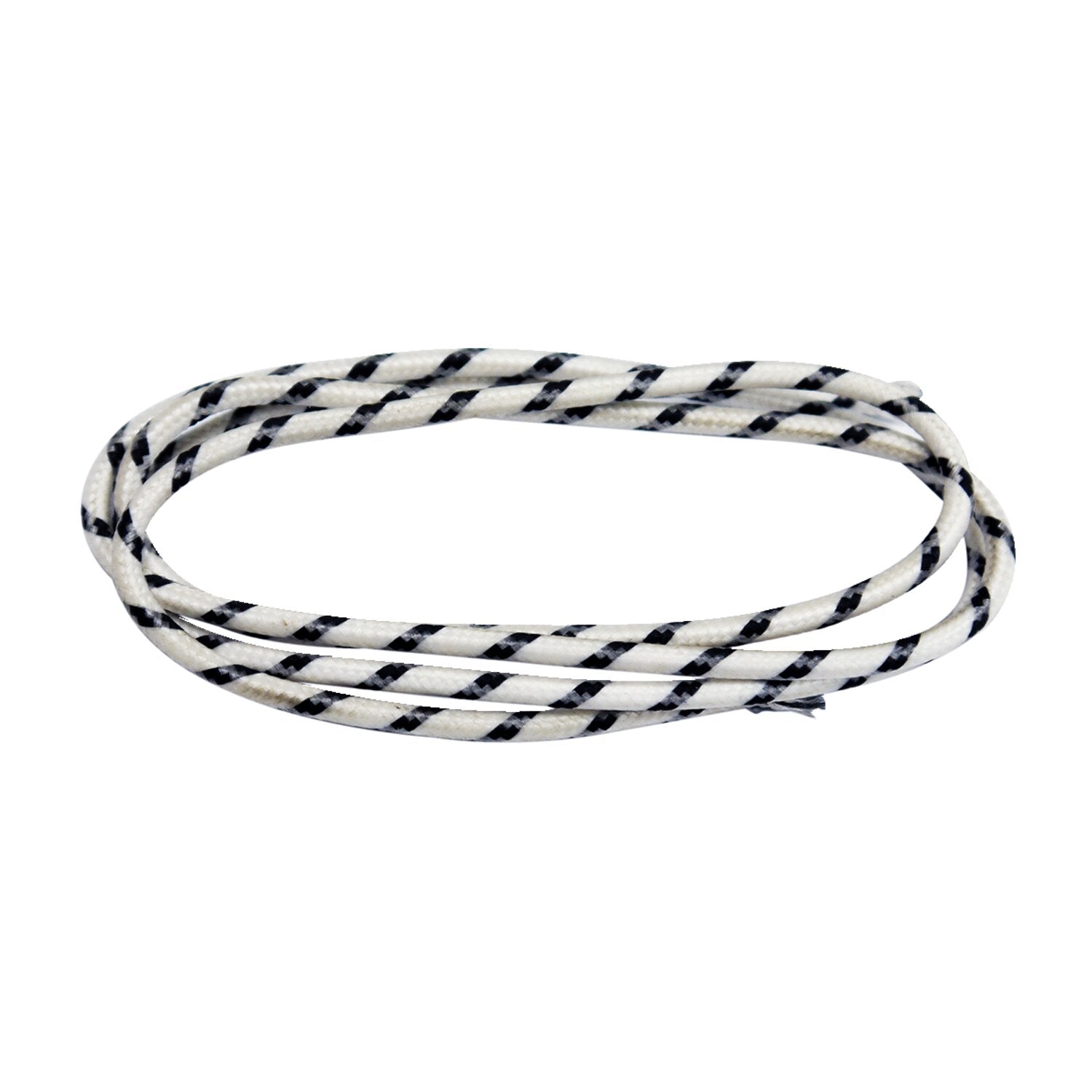 MCS Classic cloth covered wiring 25ft - roll - White/black