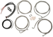 LA CHOPPERS Stainless Braided Cable/Brake Line Kit 15"-17"