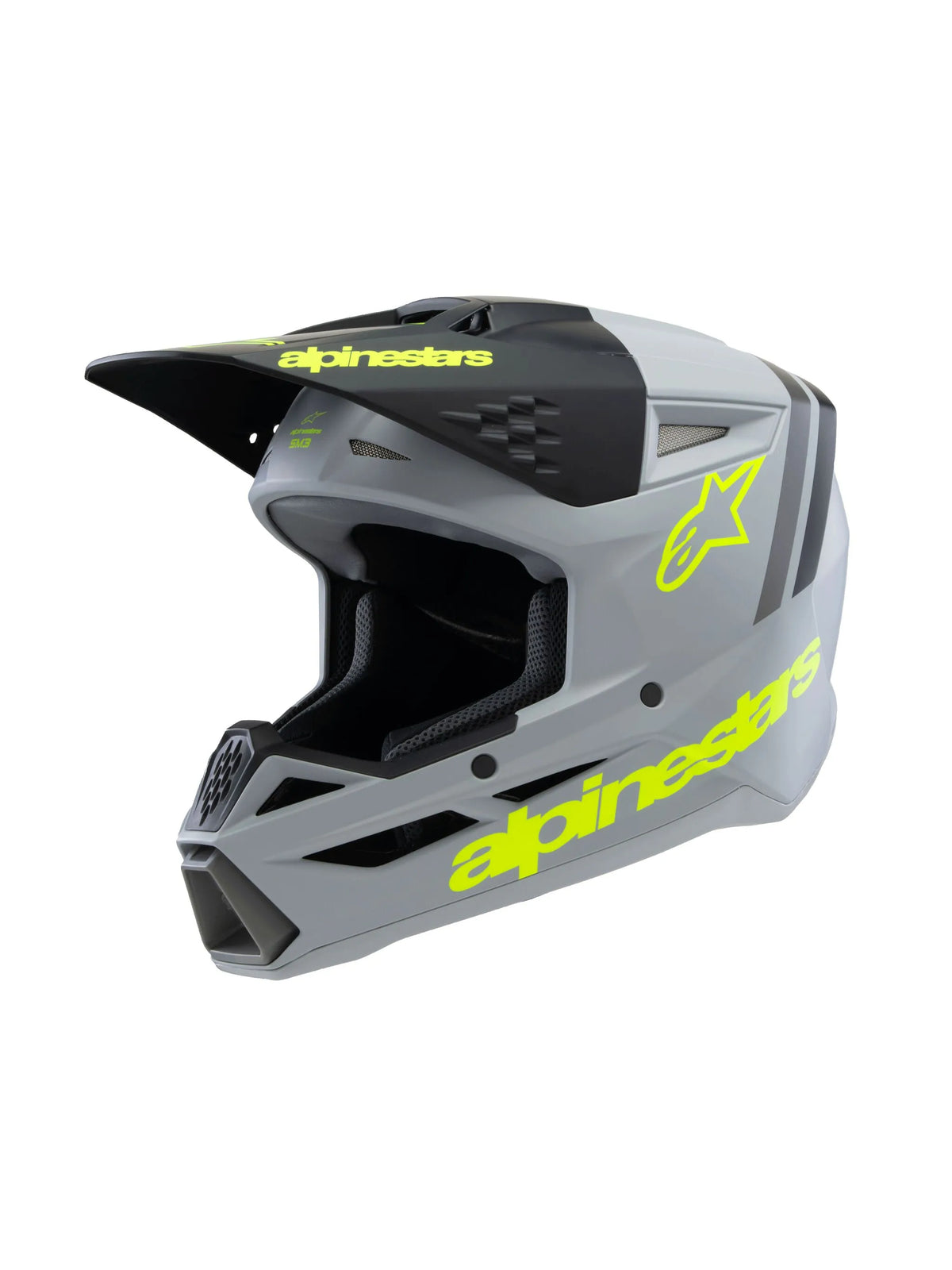 Alpinestars SM3 Radium Youth Helmet Gray Black Yellow