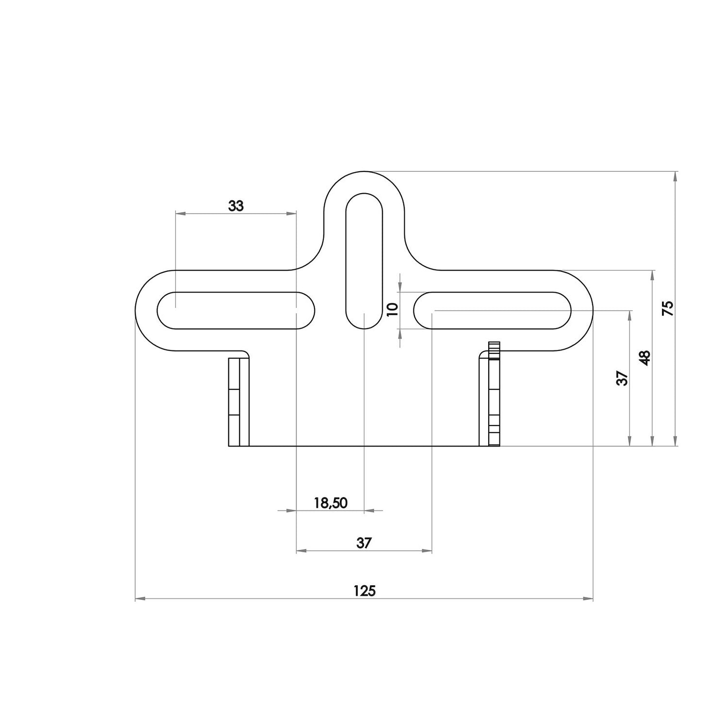 Zieger under fender license plate bracket kit - X-Line6