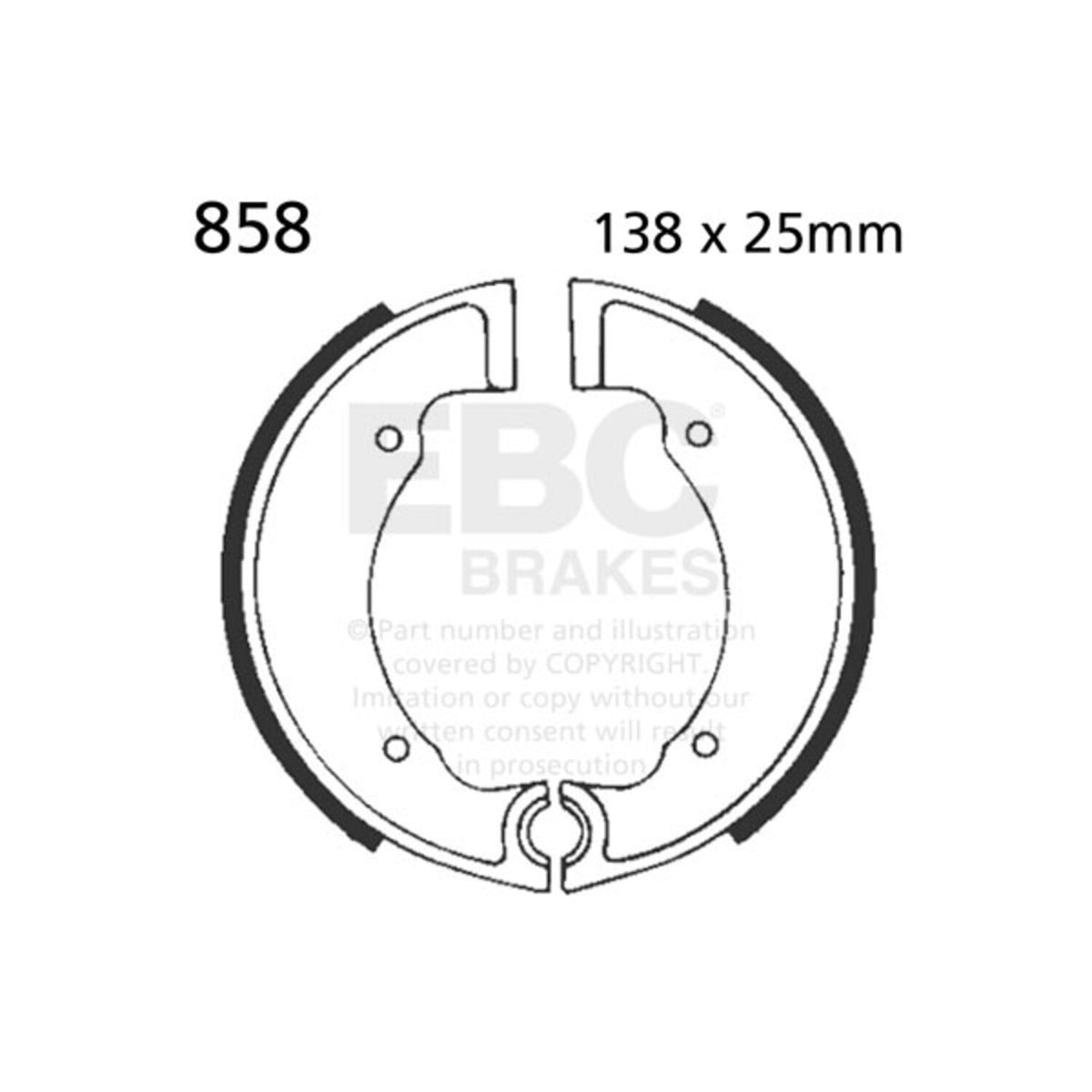EBC plain brake shoes