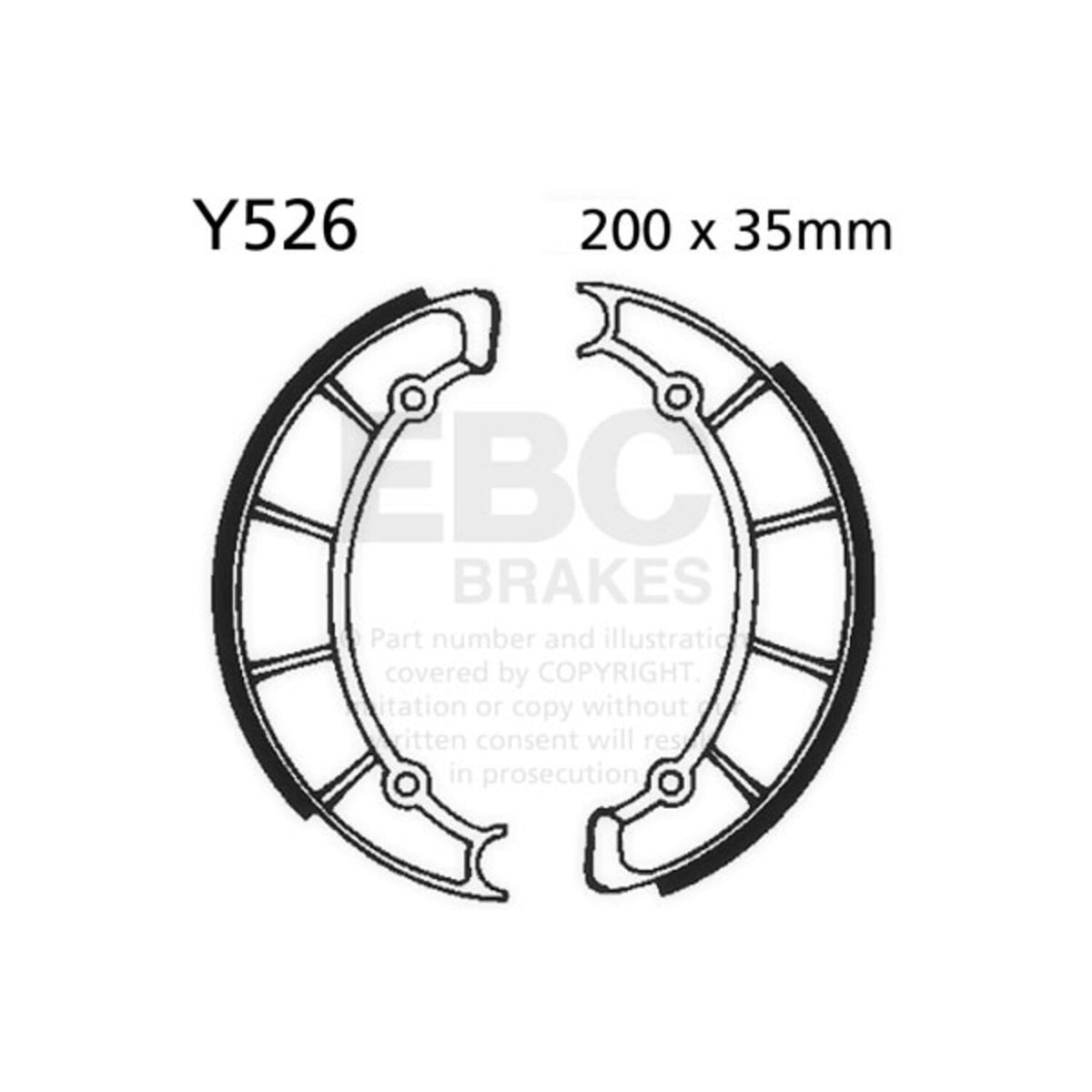 EBC plain brake shoes