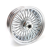 MCS radial 48 fat spoke rear wheel 8.50 x 18 chrome