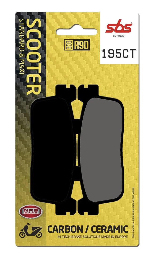 Sbs Ct Scooter Carbon Tech Organic Brake Pads - Rear