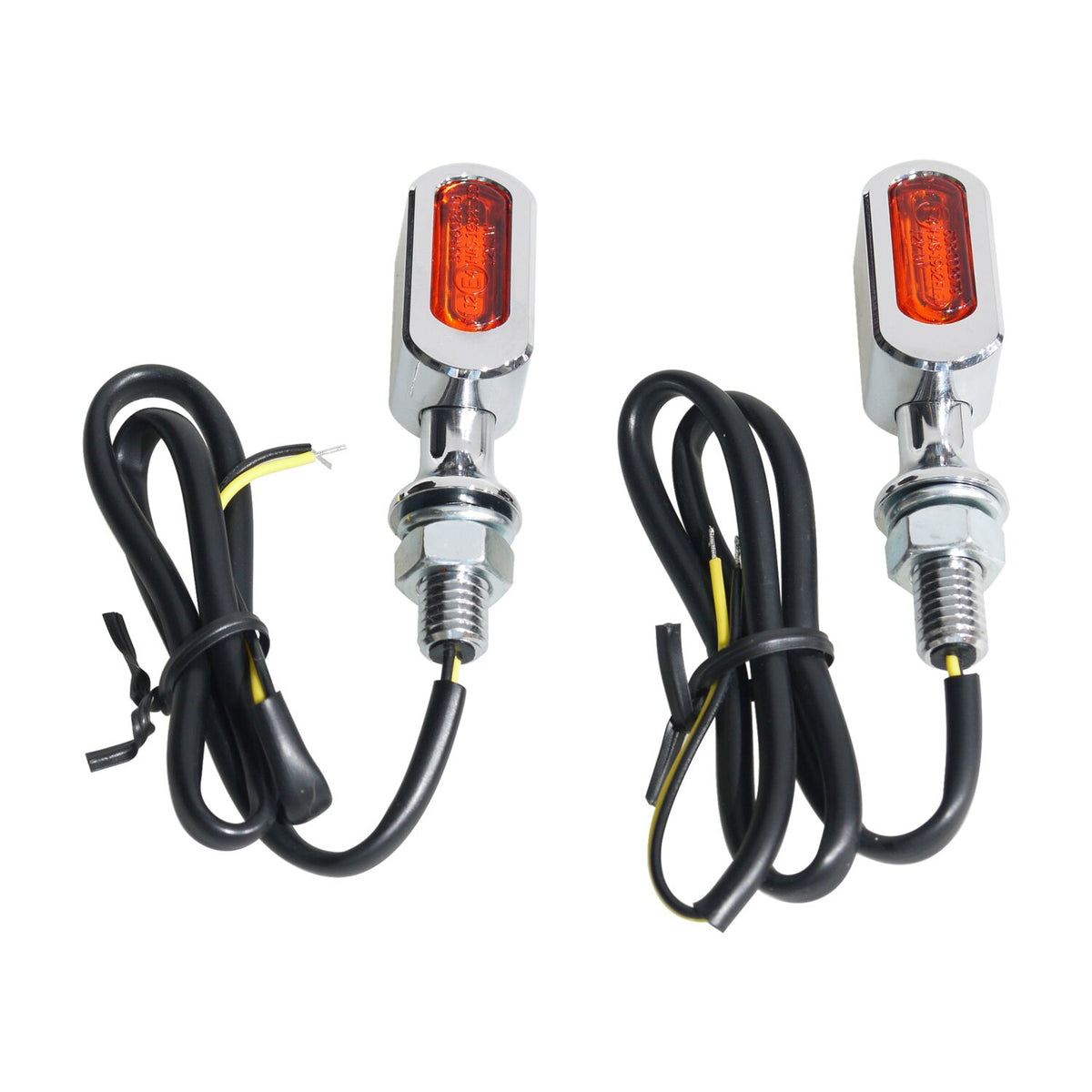 MCS Fastline LED 3-1 taillight/turn signals - Chrome/amber lens