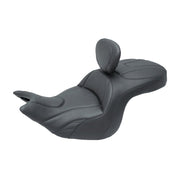 Mustang standard Touring one-piece seat with rider backrest