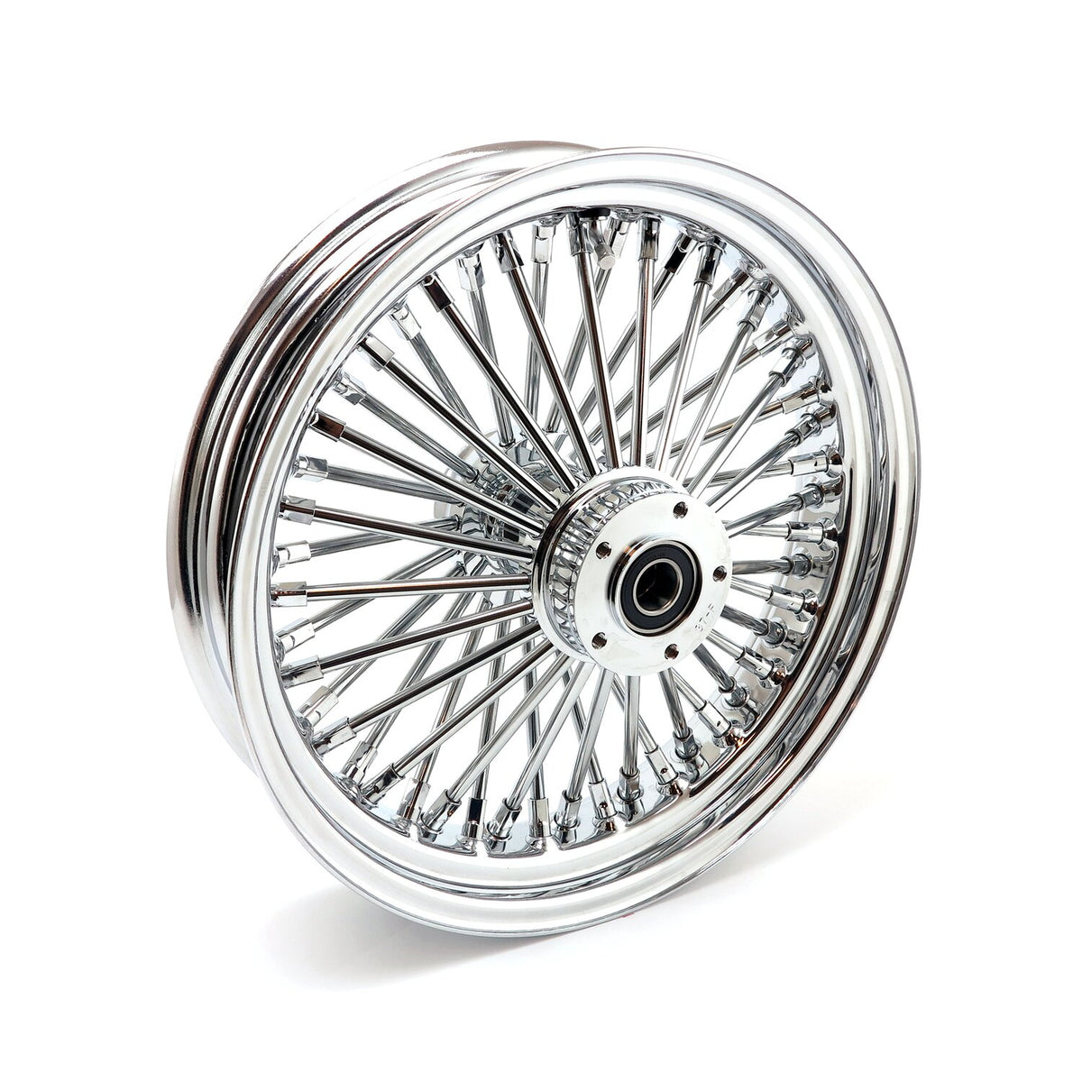 MCS radial 48 fat spoke front wheel 3.50 x 16 DF chrome