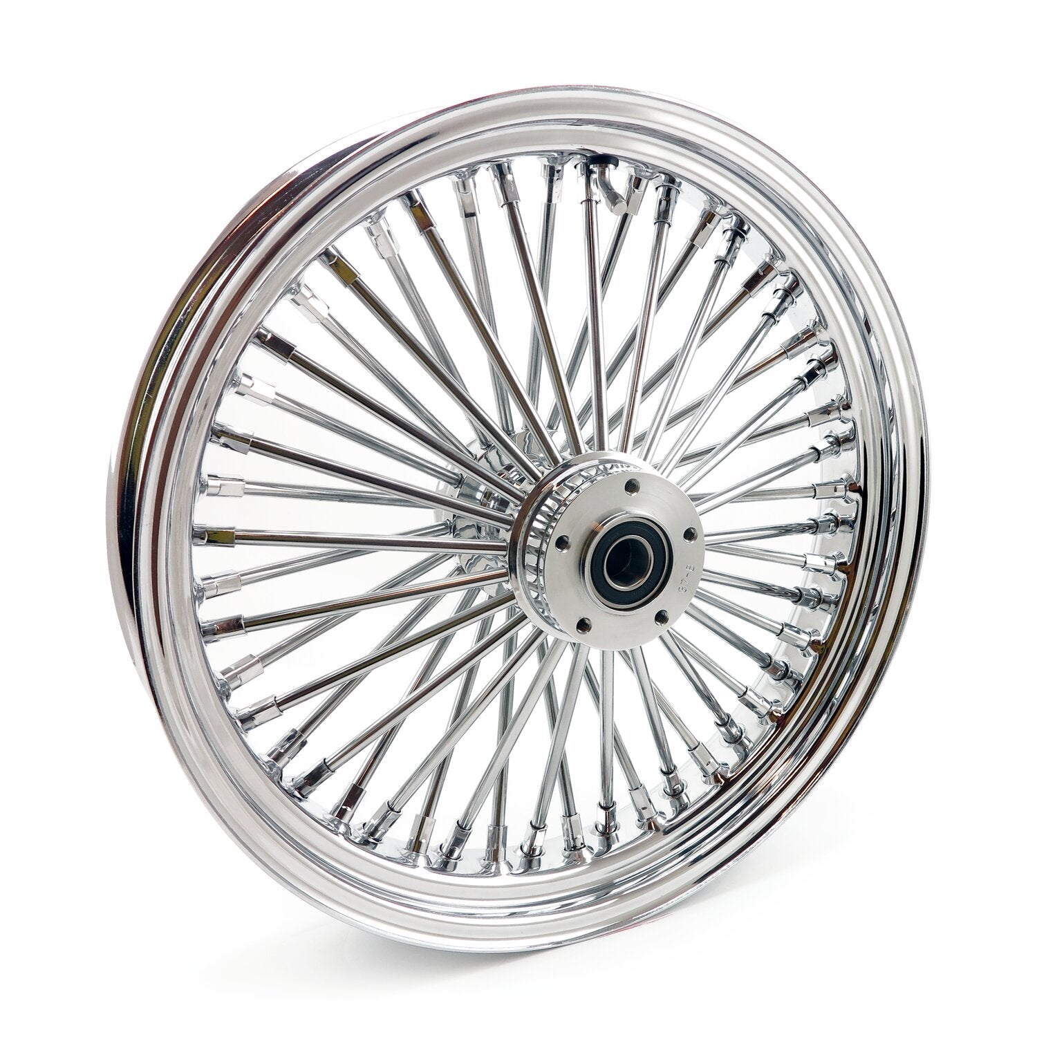 MCS radial 48 fat spoke front wheel 3.50 x 18 DF chrome