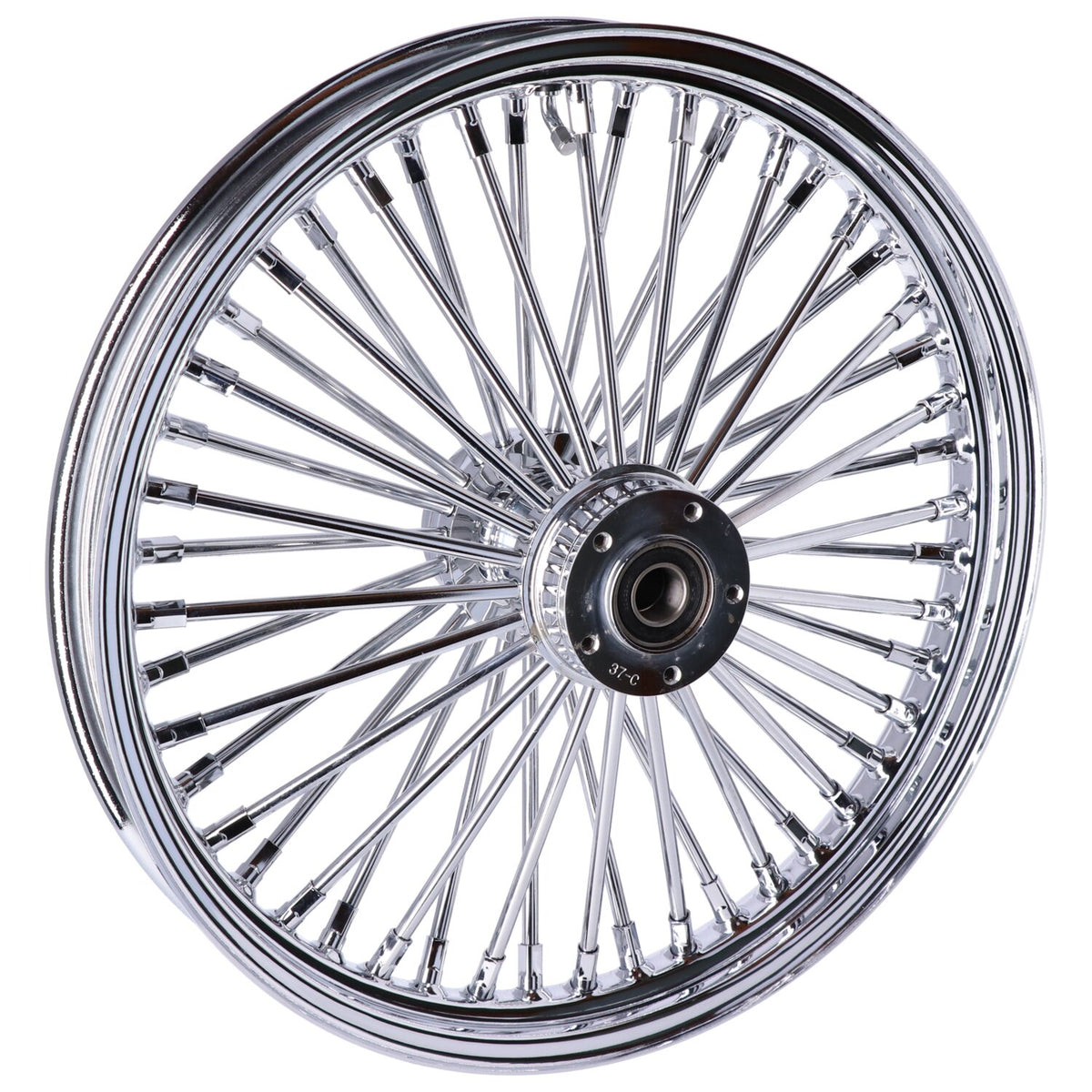 MCS radial 48 fat spoke front wheel 2.15 x 19 DF chrome