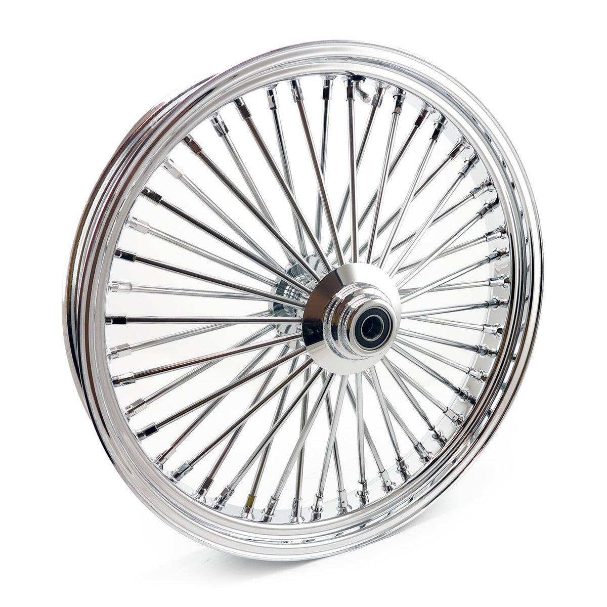 MCS radial 48 fat spoke front wheel 3.50 x 23 SF chrome
