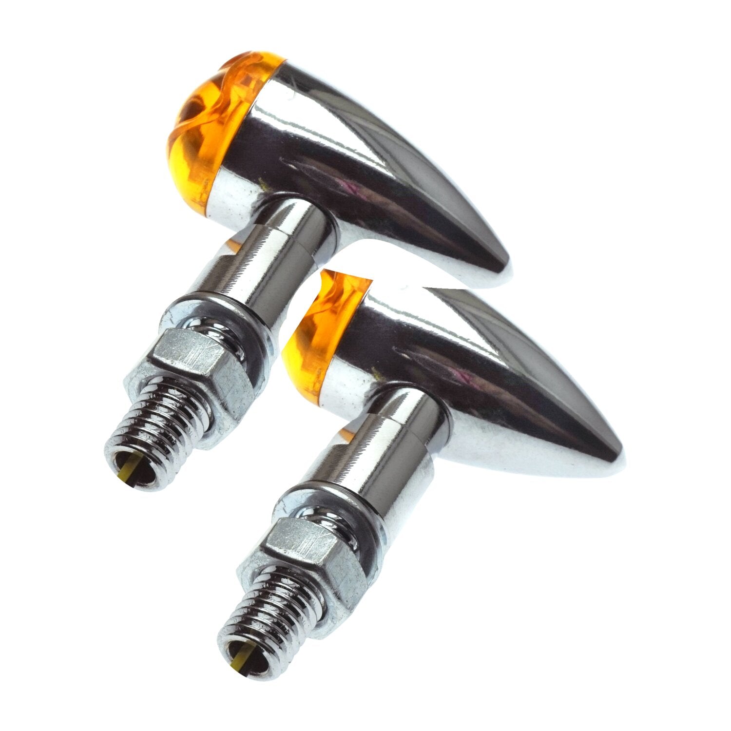 MCS PB2 LED turn signals chrome amber lens