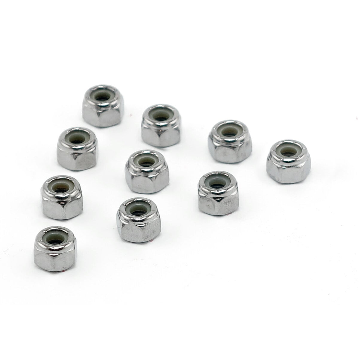 Colony 10-24 nylon insert lock nuts chrome