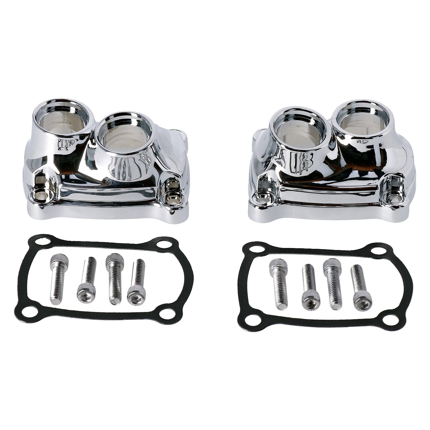MCS M8 tappet block cover set - Chrome