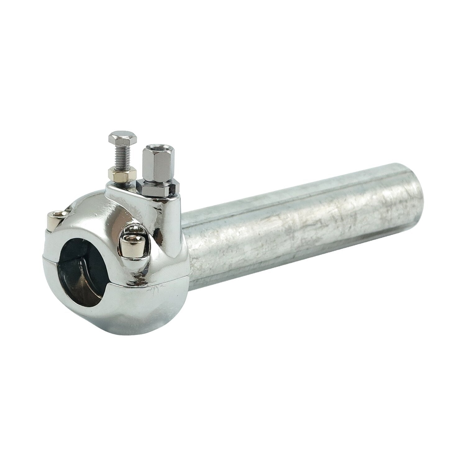 MCS Universal metal throttle grip 7/8" handlebars chrome