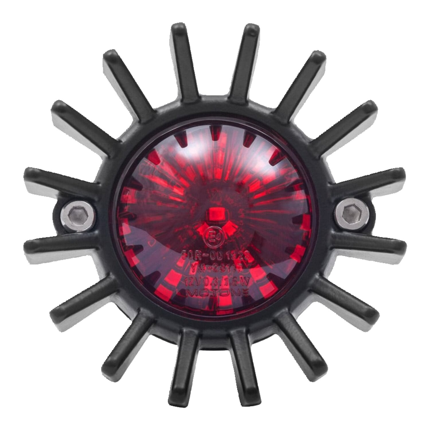Motone Big Fin LED taillight - Black no bracket - ECE