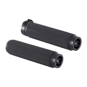 Rough Crafts knurled rubber handlebar grips - Black