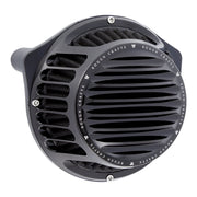 Rough Crafts Round Finned air cleaner assembly - All black
