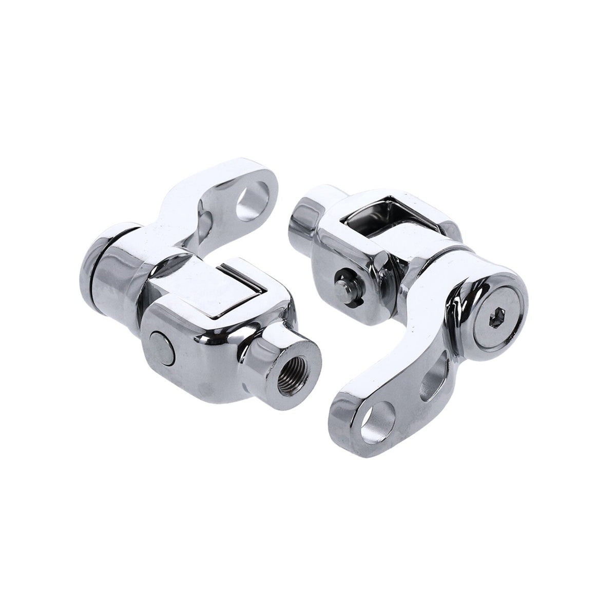 MCS M8 Softail passenger footpeg mount kit 360° adj - Chrome