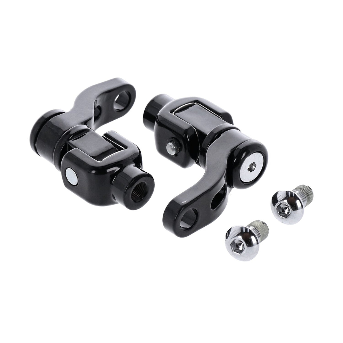 MCS M8 Softail passenger footpeg mount kit 360° adj - Black