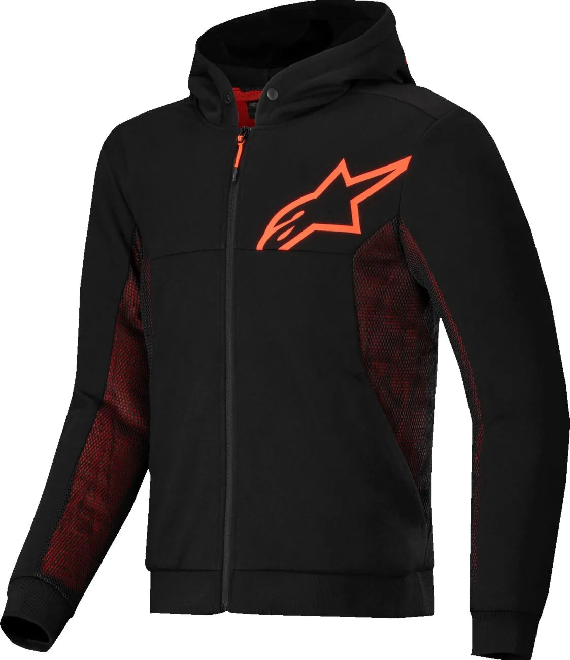 Alpinestars Chrome Air Sport Hoodie - Black/Red Fluo