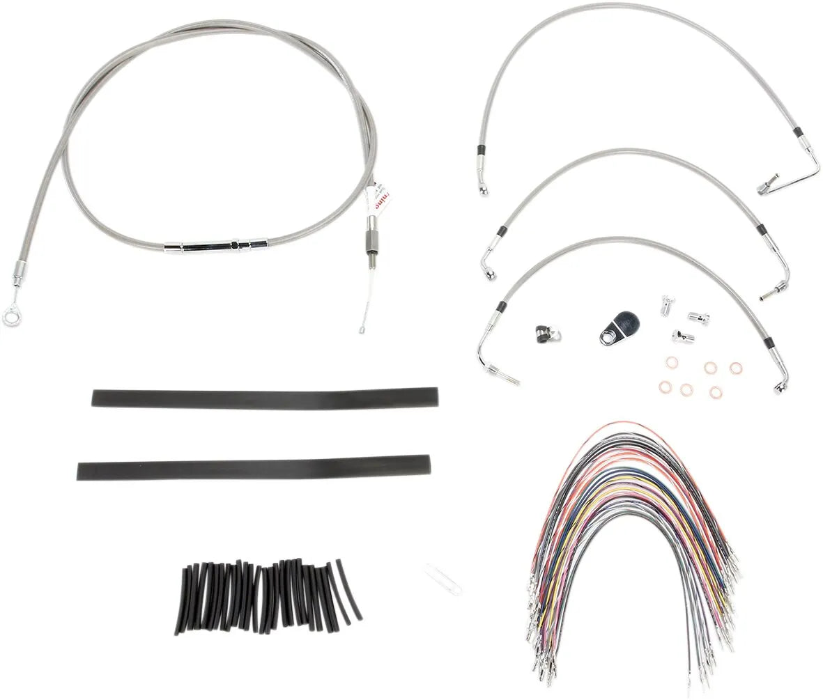 Burly Brand Stainless Braided Cable/Brake Line Kit for Ape